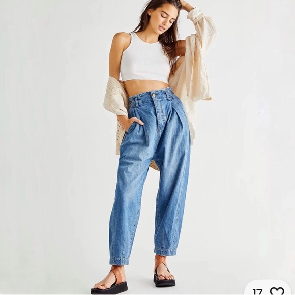 Free People Sawyer Super High Rise Jeans Size L - Picture 9 of 11